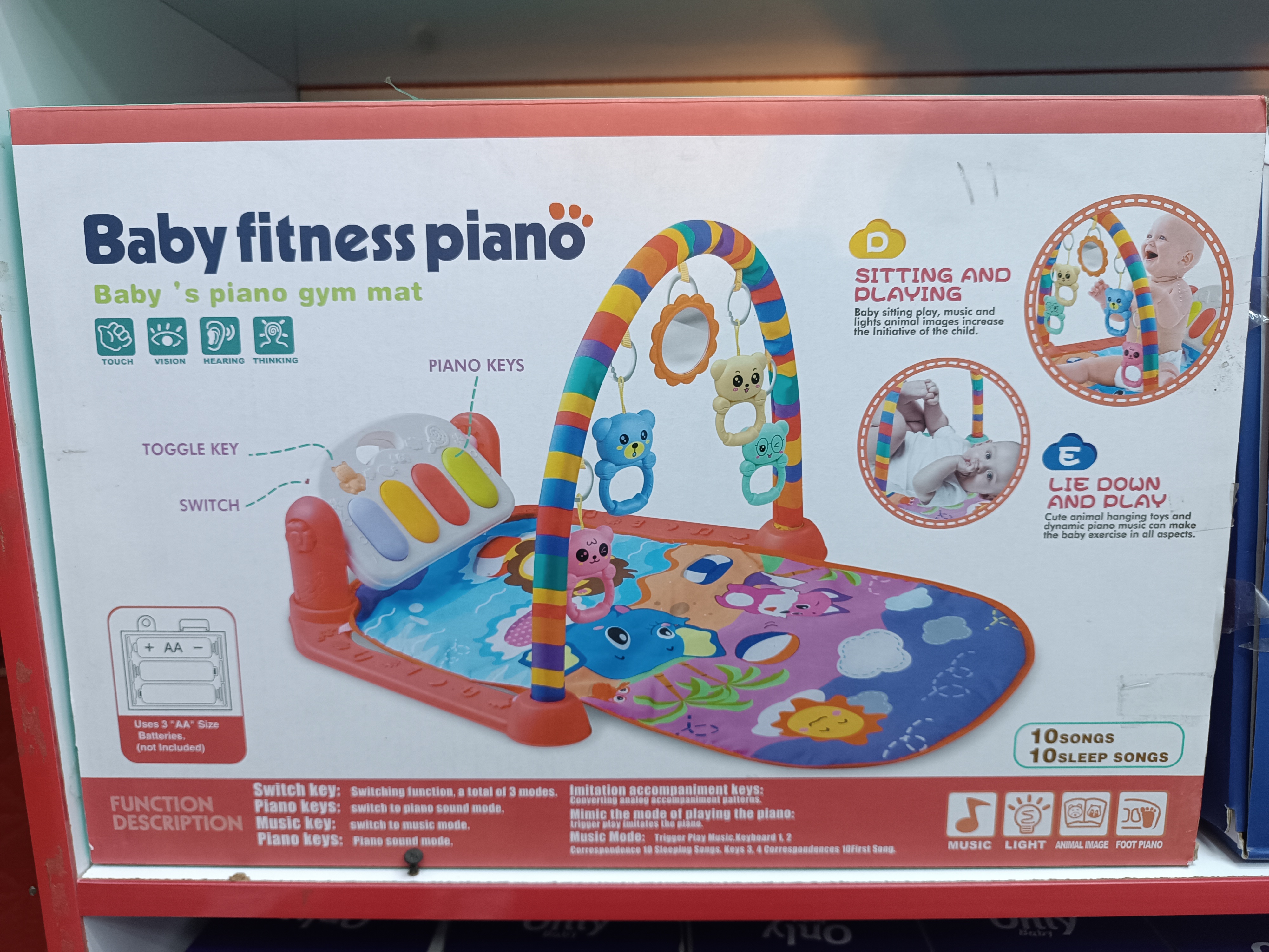 تشک بازی و پیانو نوزاد Baby Fitness Piano | تشک موزیکال آموزشی نوزاد با آویز و پیانو